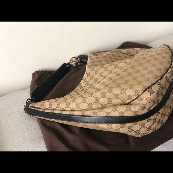 GUCCI GG TWINS CANVAS HOBO BAG - Picture 6 of 8